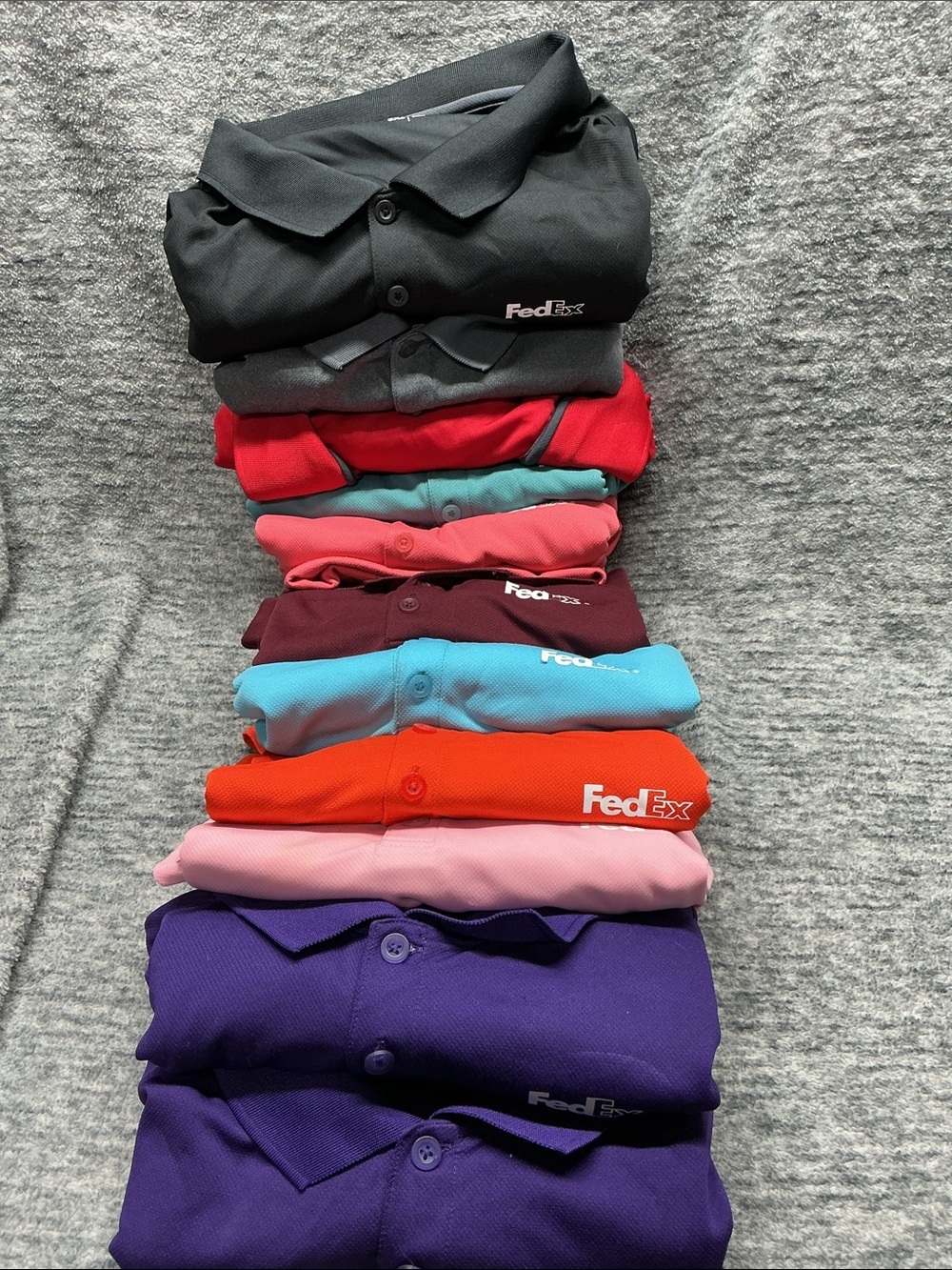 BCG FedEx Men’s 3XL Big & Tall Polo Shirts 11 Pc Work Uniform Bundle